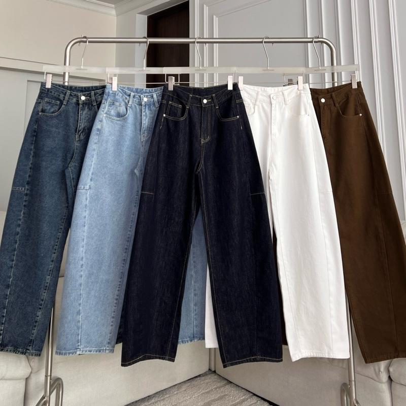 PTJ30270 Luna Barrel High-rise กางเกงยีนส์ PROMTHONG เอวสูงทรง Curved - 2