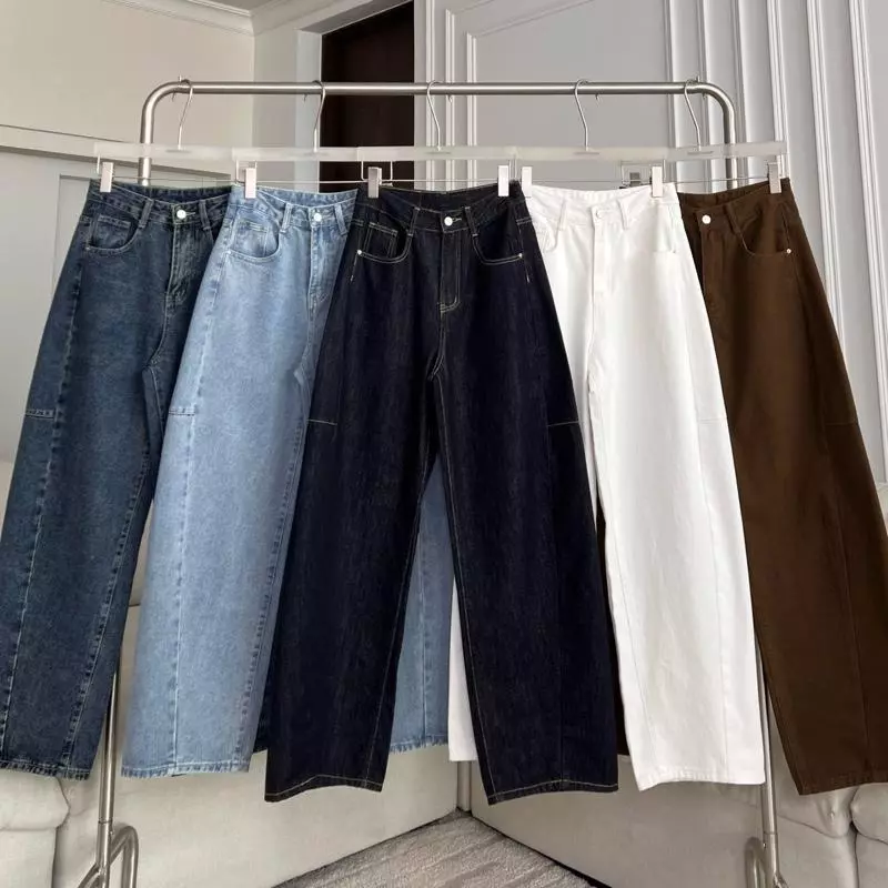 PTJ30270 Luna Barrel High-rise กางเกงยีนส์ PROMTHONG เอวสูงทรง Curved - รูปที่ 2