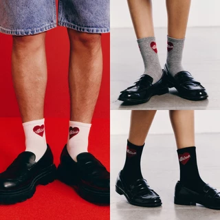 maison KEEPS | Adore Logo Quarter Socks | ถุงเท้า ทอโลโก้ Adore