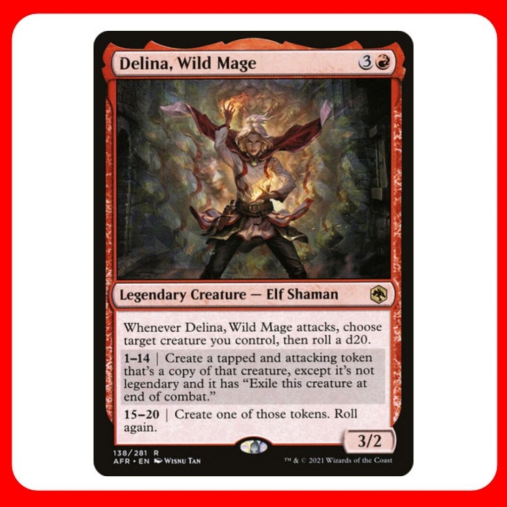 [MTG] Delina, Wild Mage [AFR] [RED] [RARE] [NORMAL] [ENG] (การ์ดเมจิค ...