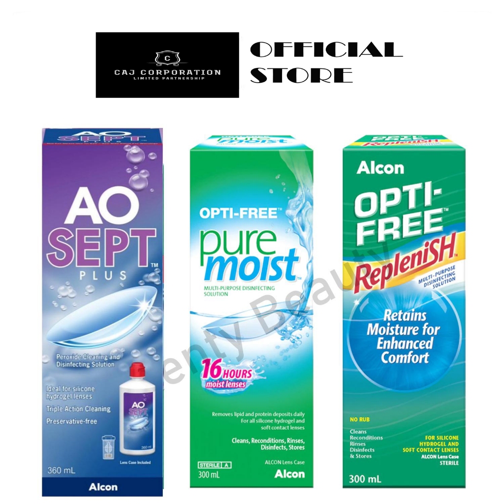 Alcon OPTI-FREE Replenish/ Pure Moist/ AOSEPT plus อัลคอน ออพติ-ฟรี ...