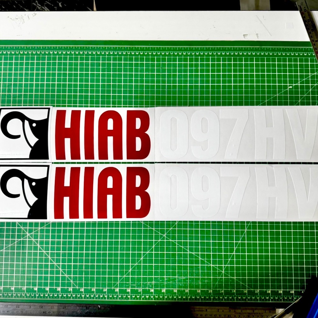 HIAB 097 HV สติ๊กเกอร์ เครน + Rated Loads ตารางโหลด Sticker - Decal kit ...