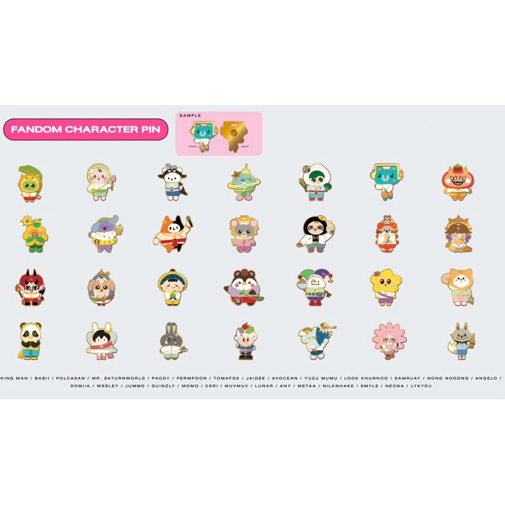 (พร้อมส่ง - ซื้อของแล้ว) | Character Pin (Thailand Character Fest 1 x ...