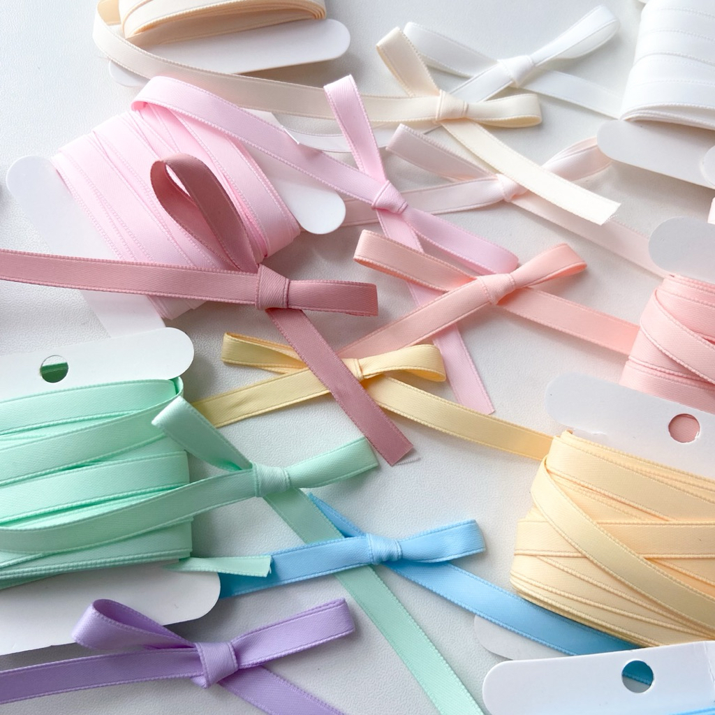 ♡ พร้อมส่ง | (5 หลา) 1/2 Matt Ribbon โบว์ ริบบิ้น แมต ขนาด 6 mm / 0.6 ...
