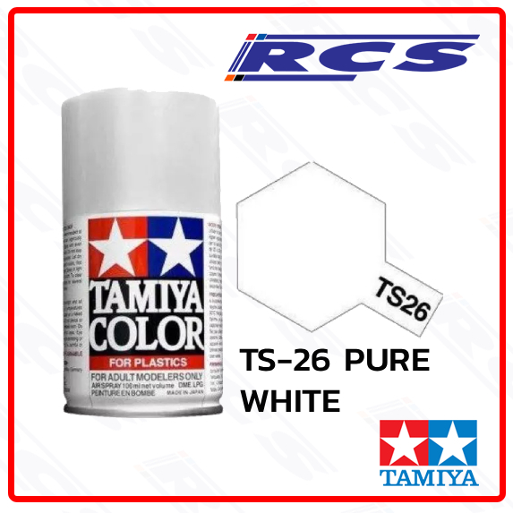 Peinture Bombe Tamiya TS-26 Pure White - 85026 - Blanche Pure - Neuf