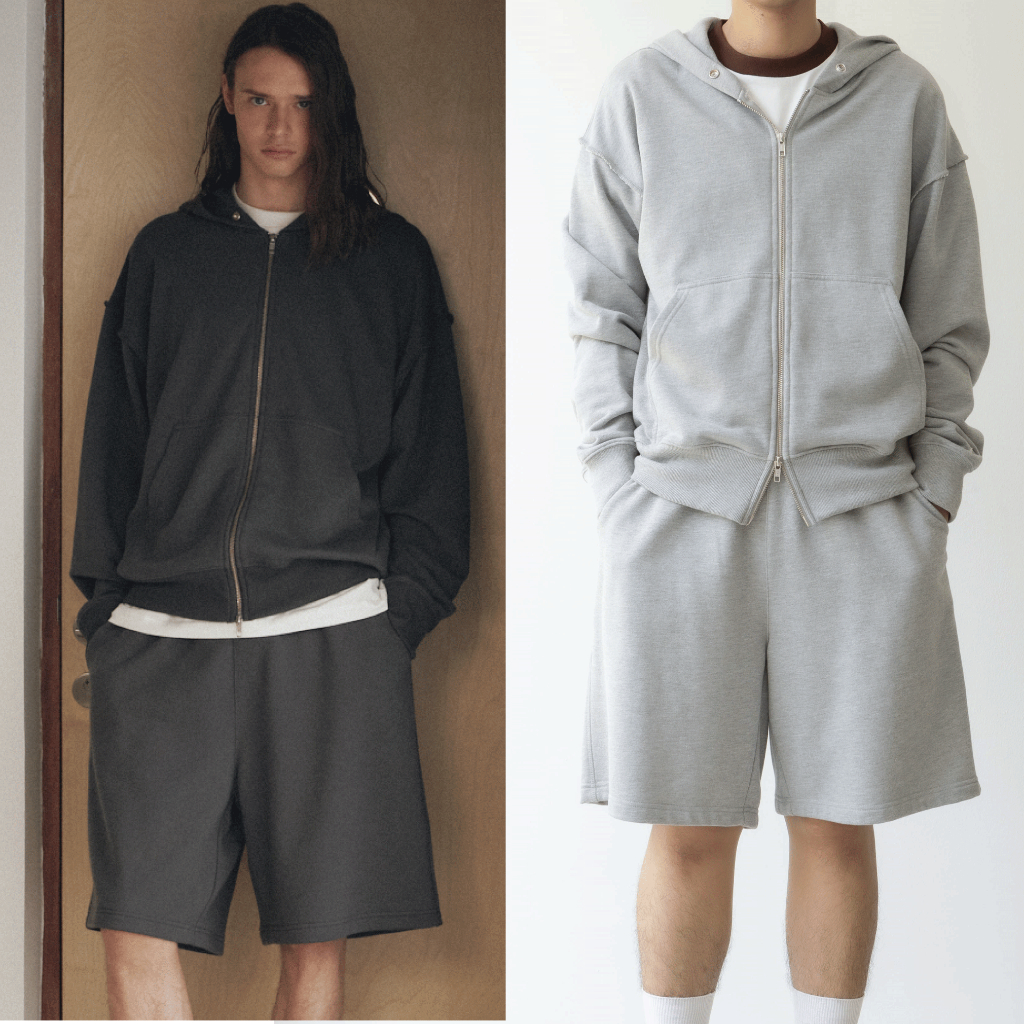Madmatter - Script Full-Zip Hoodie+Script Long Sweat Shorts ชุดเซตฮู้ด ...