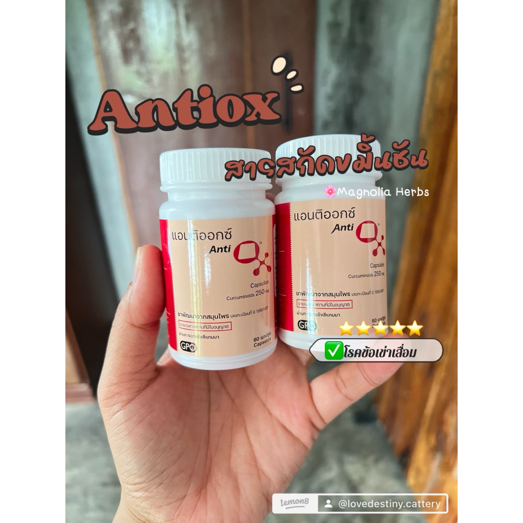 Antiox แอนติออกซ์ 60 capsule องค์การเภสัชกรรม(ของแท้) สารสกัดจาก ...