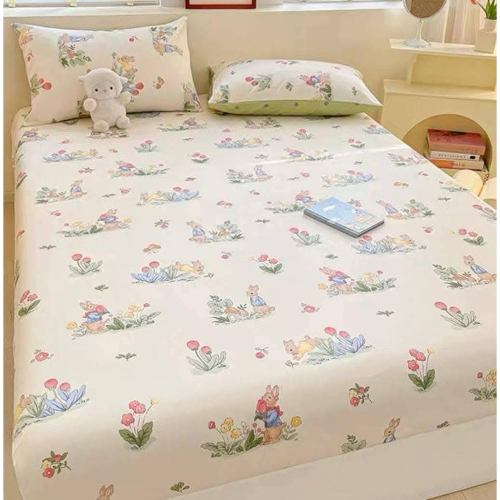 𝗣𝗲𝘁𝗲𝗿 𝗥𝗮𝗯𝗯𝗶𝘁 𝗕𝗲𝗱 𝗦𝗵𝗲𝗲𝘁𝘀ผ้าปู+ปลอกหมอน | Shopee Thailand
