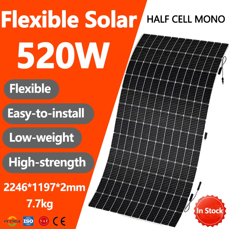 Flexible Solar panel 520Wแผงโซลาร์เซลล์ แบบยืดหยุ่นได้ | Shopee Thailand