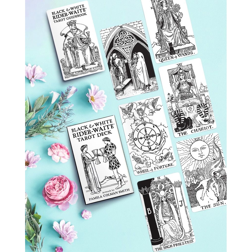 Black and White Rider Waite Tarot ไพ่ยิปซีแท้ลดราคา ไพ่ยิปซี ไพ่ทาโร่ต์ ...