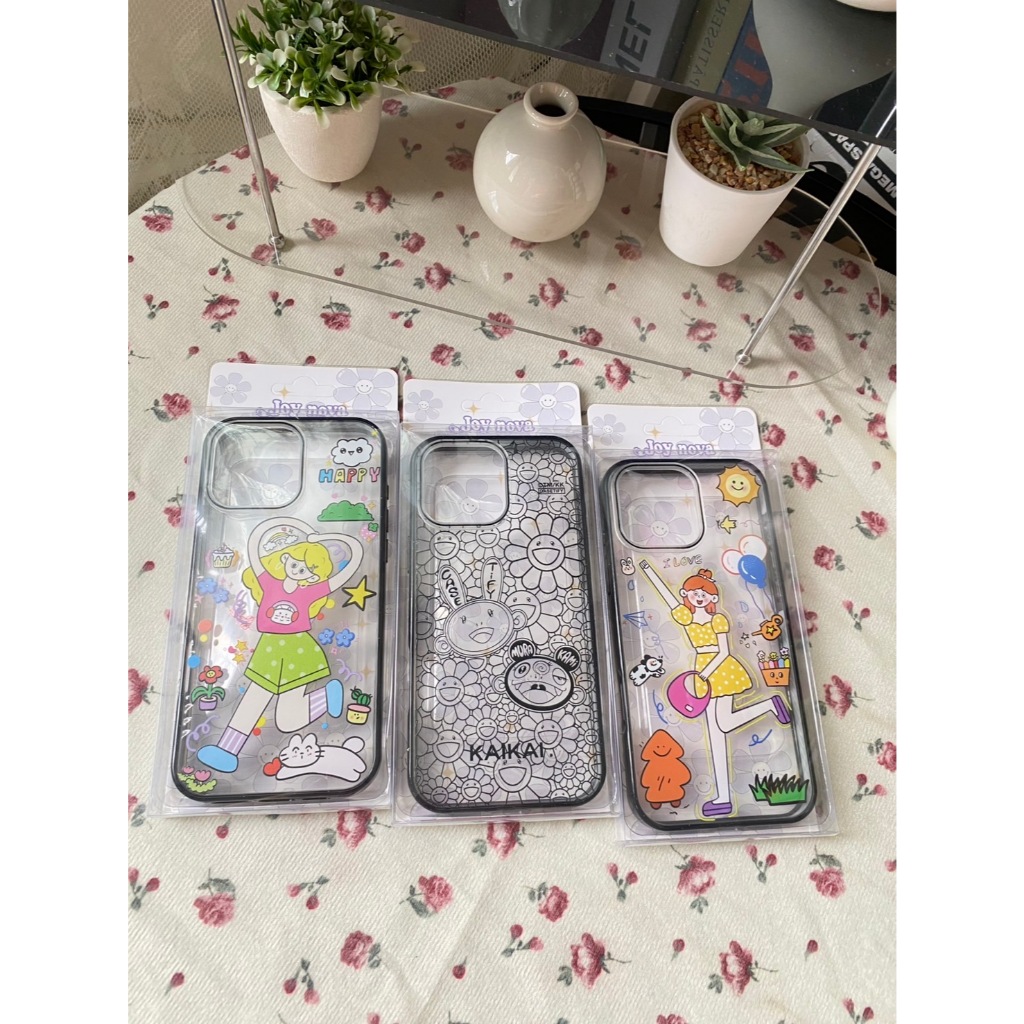 AD503 New case เคสหลังแข็ง ขอบดำ ลายน่ารัก สำหรับI11-16PM กันกระแทก ...