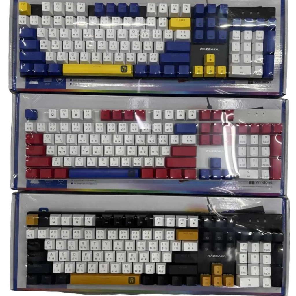 Keyboard Gaming Mechanical Keyboard Blue & Red Switch Razeak RK-X61 Pro