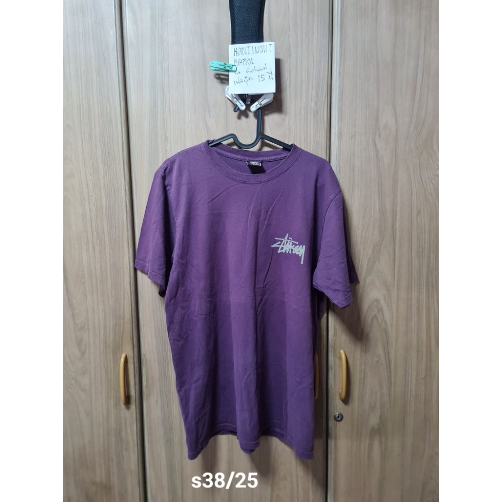 Stussy Old Phone Tee Pigment Dyed Purple มือ2 ป้ายs | Shopee Thailand