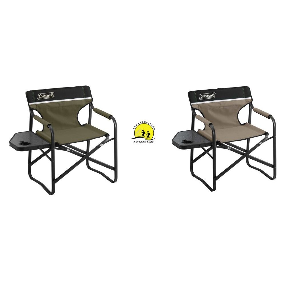 เก้าอี้Coleman SIDE TABLE DECK CHAIR | Shopee Thailand