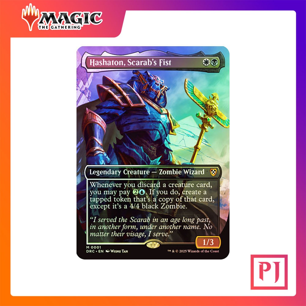 [MTG] Hashaton, Scarab's Fist (Borderless) [DRC] [MULTI] [MYTHIC] [FOIL ...