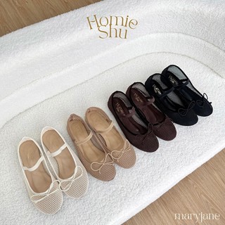 มีส่งด่วนภายในวัน✅ HOMIESHU02 - รองเท้าคัชชูแมรี่เจนตาข่าย รุ่นฮิตMaryjane🩷 ใส่สบาย (เท้าอวบมาก+1,เท้าปกติใส่ตรงไซส์)