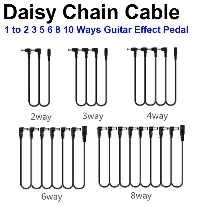 สายพ่วง สายแยก DC Daisy Chain Cable 1 to 2 3 5 6 8 10 Ways Guitar