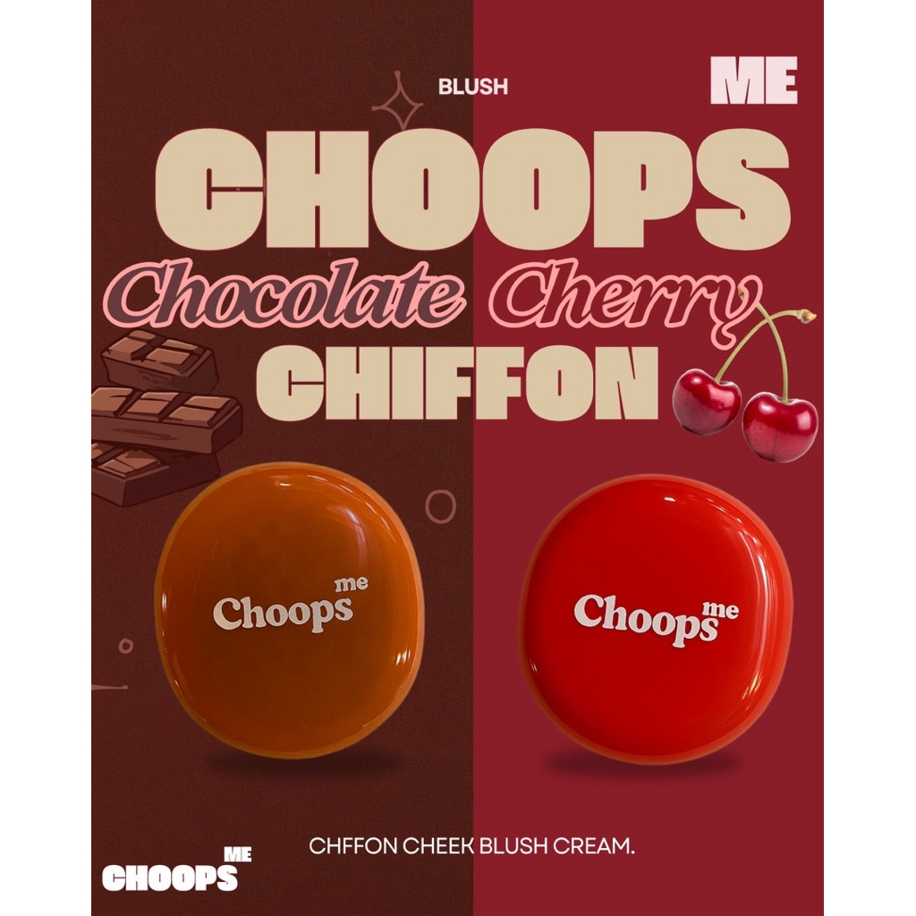 Choops me Chiffon cheek Blush จุ๊ปส์มี ชิฟฟอน ชีก บลัช 3.7 g | Shopee ...
