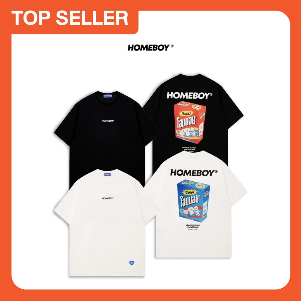 HOMEBOY เสื้อOVERSIZE    HB.FAB.BOY  คอตตอน100% ใส่ได้ทุกวัน