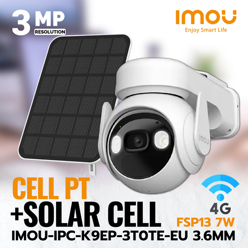 IMOU CELL PT + SOLAR CELL IMOU-IPC-K9EP-3T0TE-EU 3.6MM 3MP รองรับซิม 4G ...