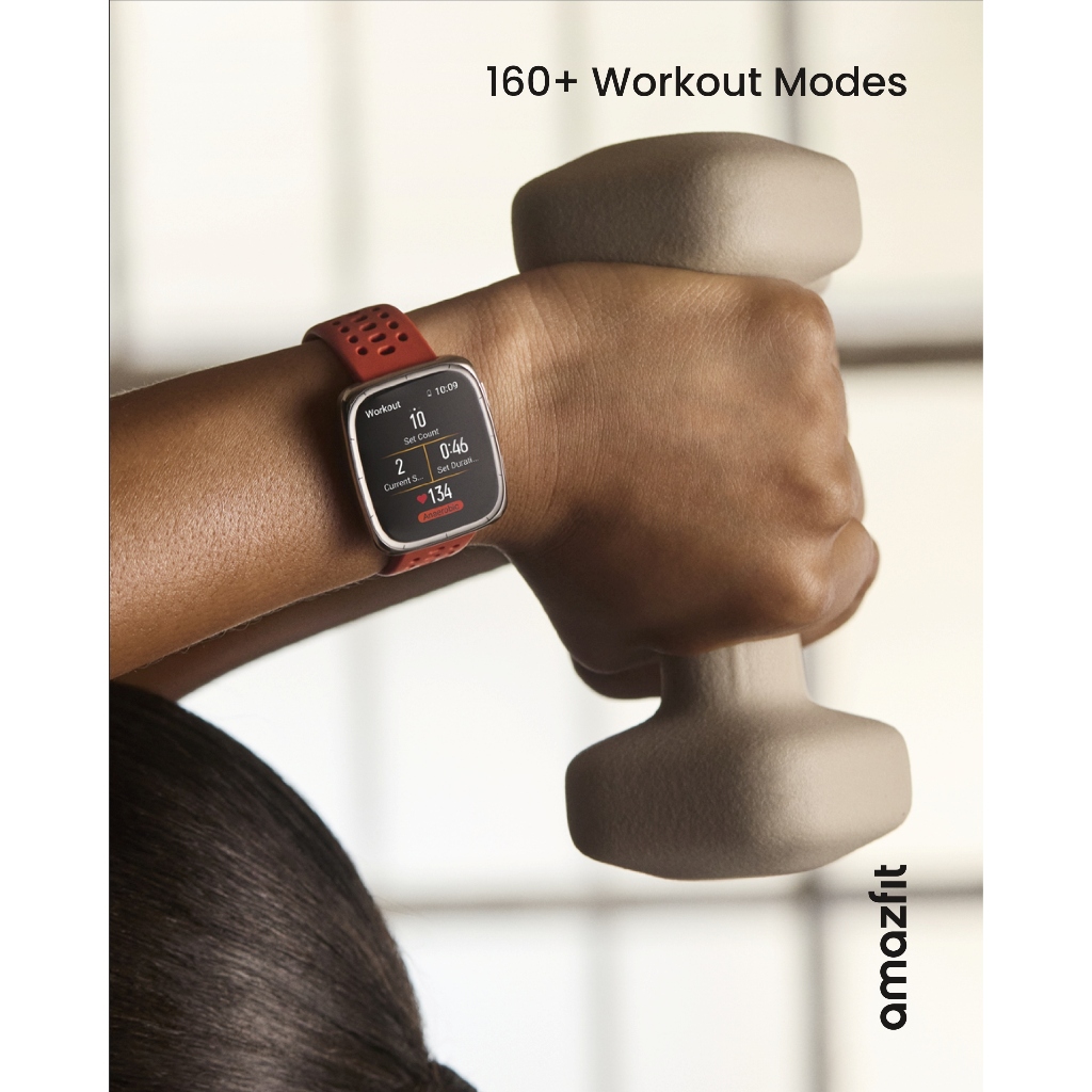 Amazfit Active 2 (Square) 43mm Smartwatch พร้อมระบบGPS 5 ระบบดาวเทียม โหมดกีฬา160+ แบตนาน 19 วัน