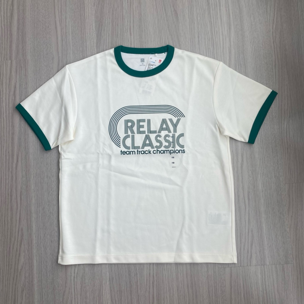 UNIQLO AIRISM Ringer Tee เสื้อริงเกอร์ ทรงครอป แขนจั้ม | Shopee Thailand