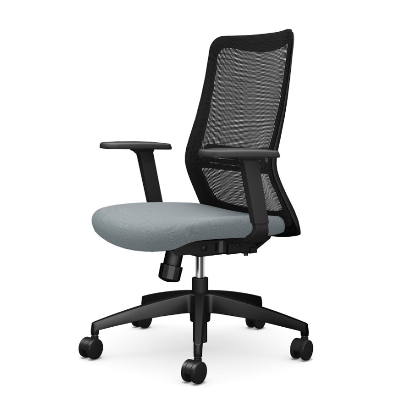 OKAMURA เก้าอี้รุ่น RIN, PLASTIC BASE, BLACK FRAME, SEAT SLIDE, 3D ...