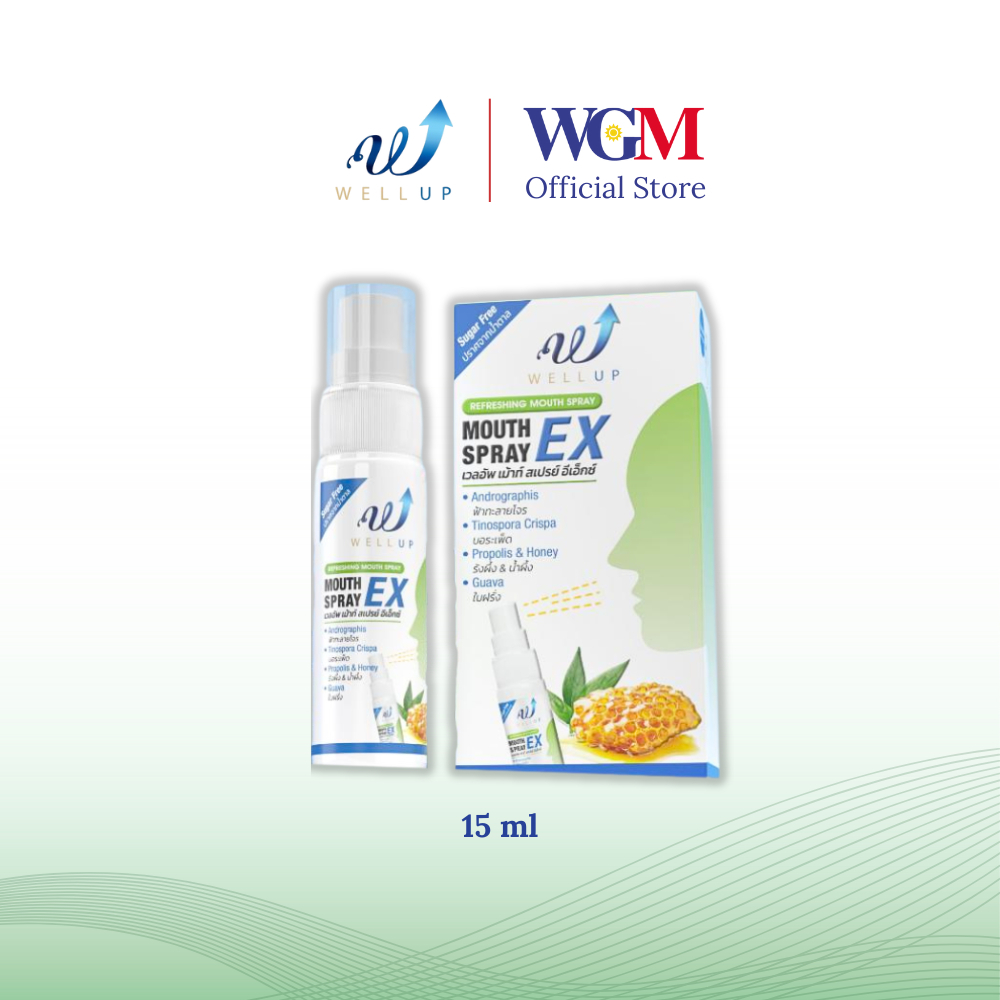 Well Up Mouth Spray EX สเปรย์พ่นช่องปากและลำคอ บรรเทาอาการไอ เจ็บคอ ...