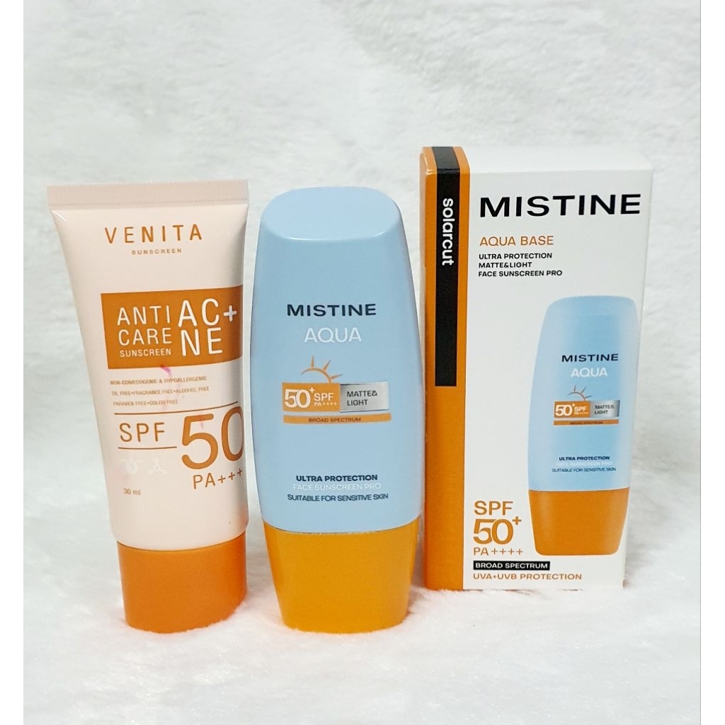 (ส่งต่อค่ะ แถม 1ชิ้น ) MISTINE Aqua Base Ultra Protection Matte & Light ...