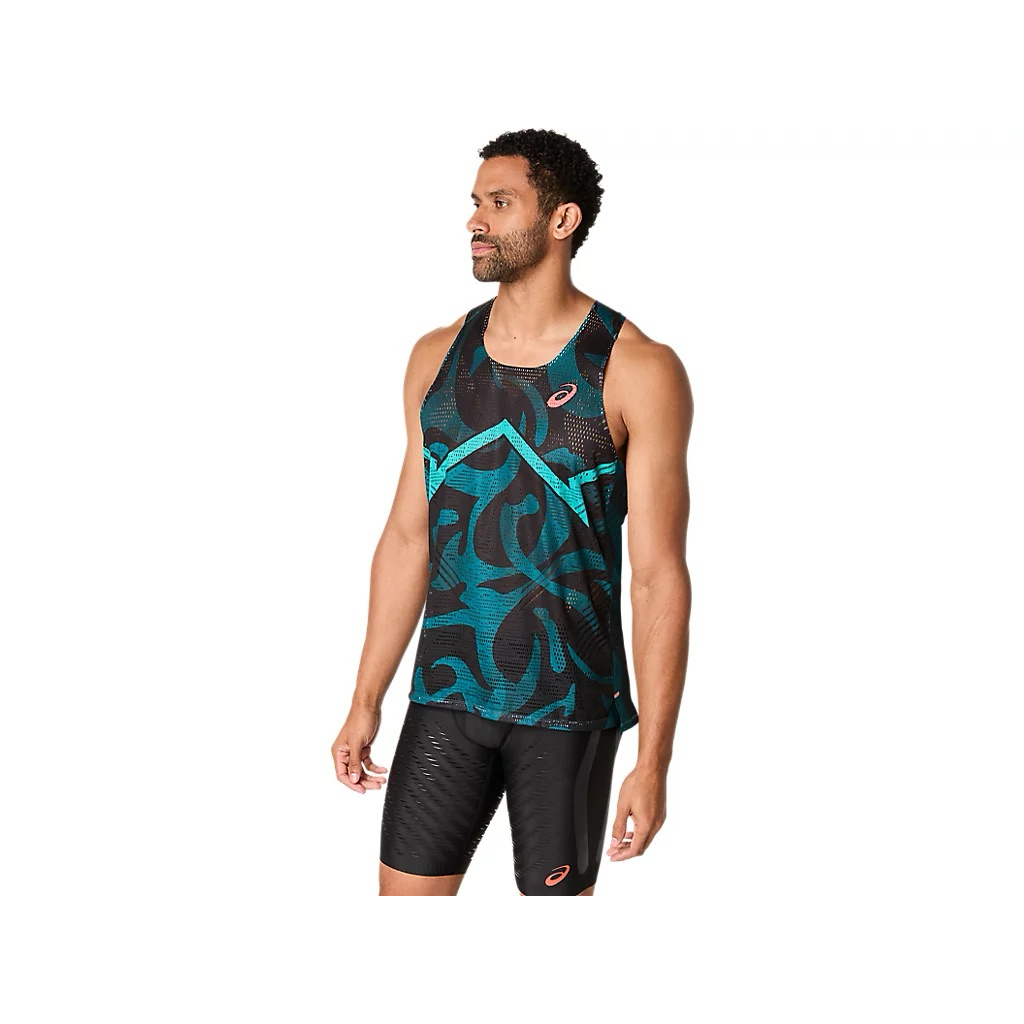 เสื้อกล้ามสำหรับวิ่ง ASICS Metaspeed singlet (slimfit) สี ATLANTIS BLUE ...