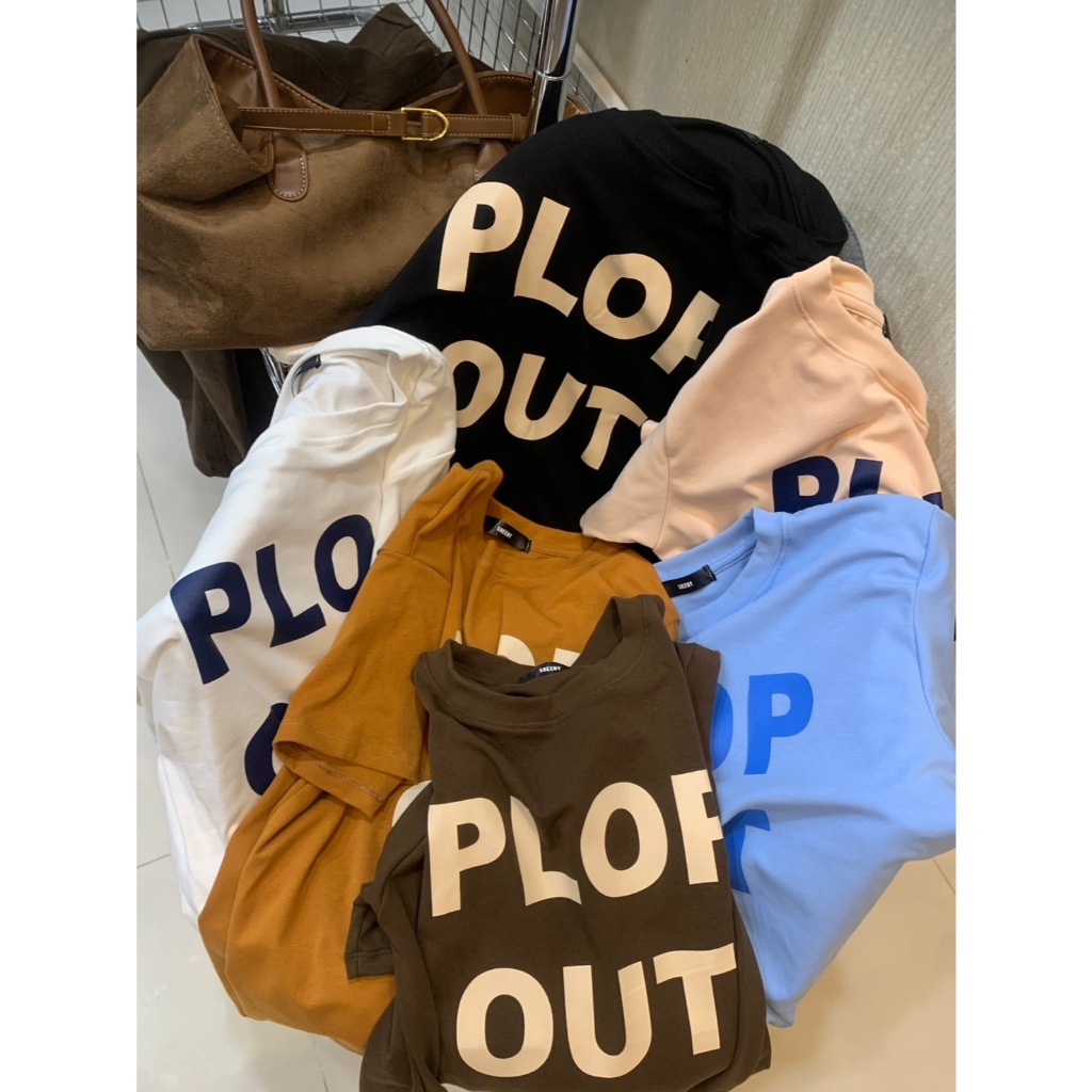 PLOP OUT เสื้อยืดโอเวอร์ไซส์ OVERSIZE สาวอวบใส่ได้ ใส่สบายผ้านิ่ม เสื้อ ...