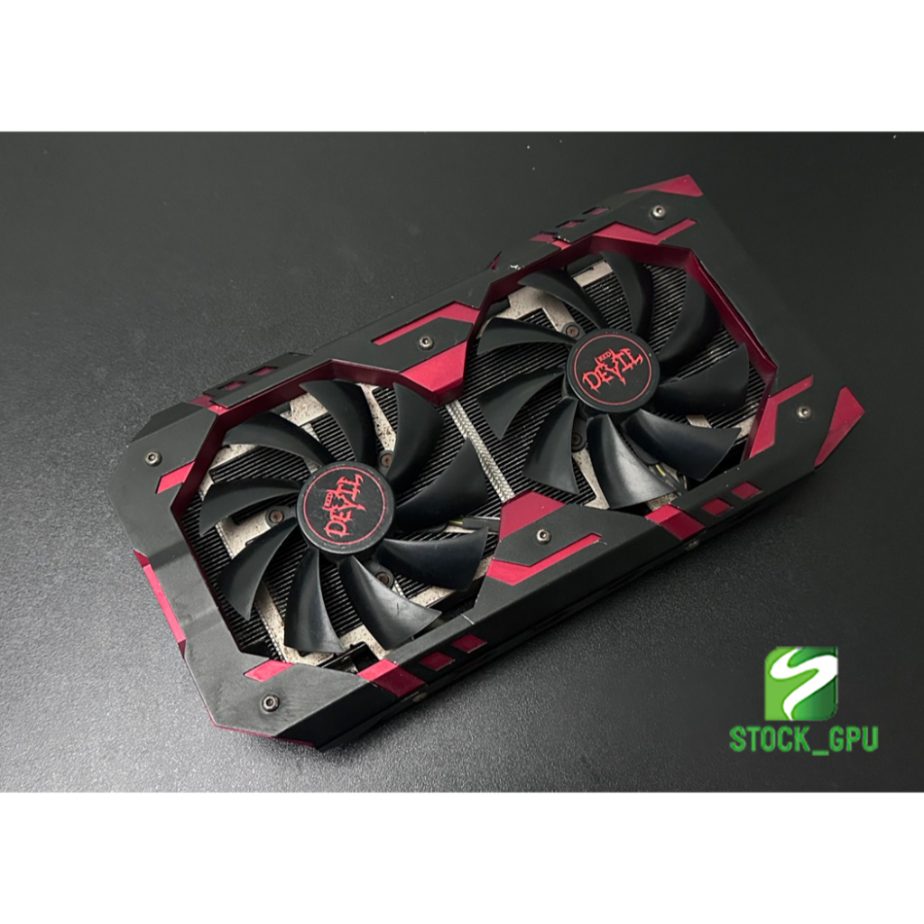 ชุดฮีตซิงค์การ์ดจอ Powercolor รุ่น red devil rx580 (ของแท้ มือสอง ...