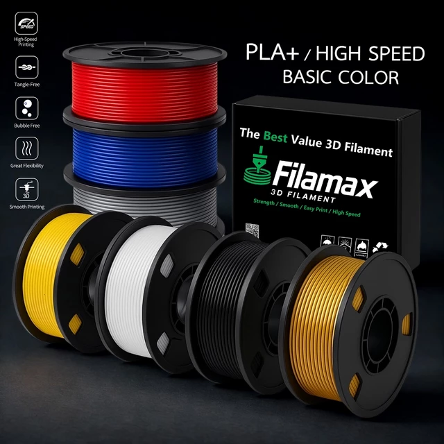 Filamax เส้นพลาสติก PLA+ Basic Color Filament 3D Printer 1.75mm 1kg ไร้กลิ่น ปริ้นง่ายกว่า High Quality