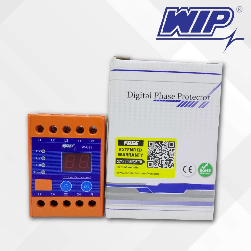 WIP W-OP4 รหัส 6006-7 เฟสโปรเทคเตอร์ 3เฟส 4สาย 380-415โวล์ท | Shopee ...