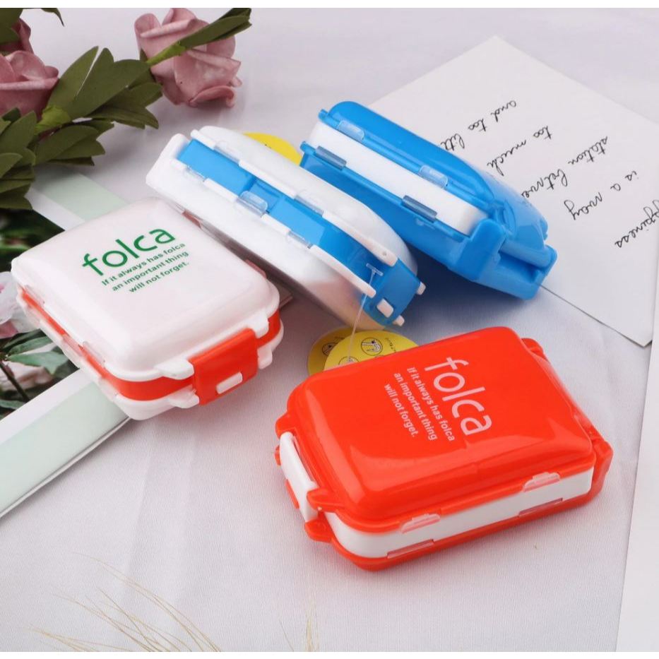 S-HB Folca Pill Box กล่องยา 8 ช่อง ตลับยา ทรงสี่เหลี่ยม สไตล์ญี่ปุ่น ...