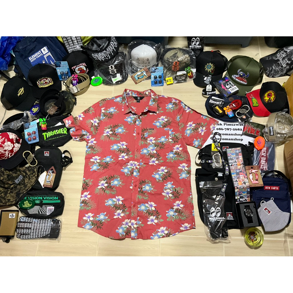 เสื้อเชิ้ต Volcom ผ้าcottonบาง สภาพใหม่ size XL | Shopee Thailand