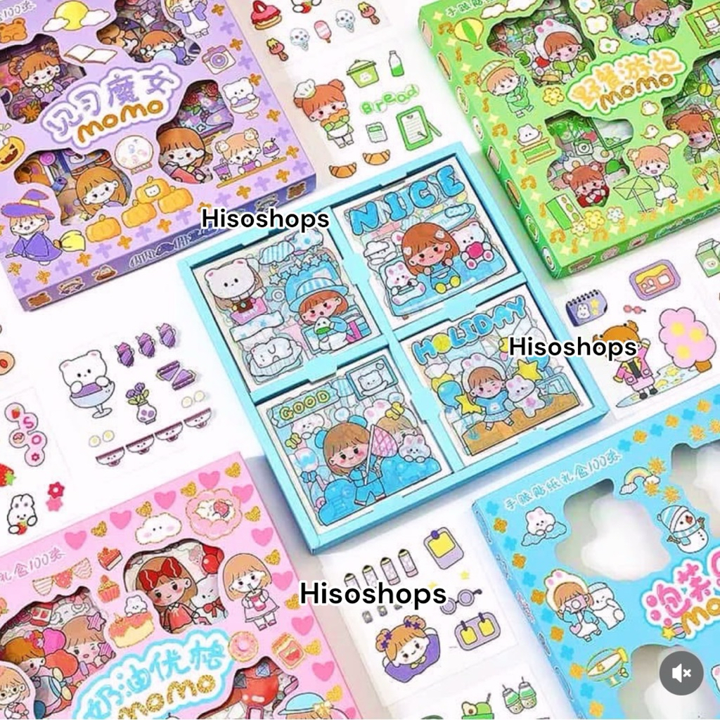 CUTE CARTOON STICKERS สติ๊กเกอร์น่ารักๆ ลายการ์ตูน แบบกล่อง หลายแบบ ...