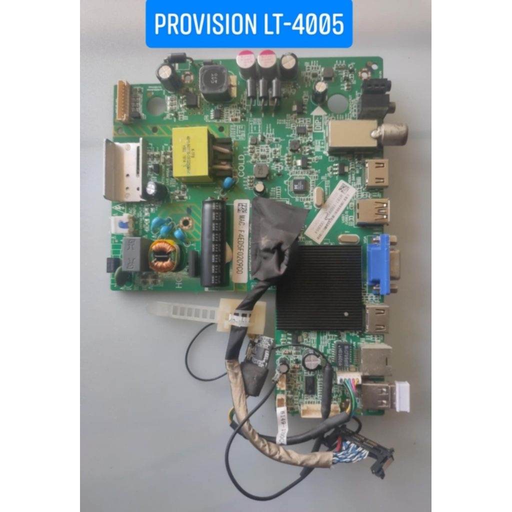 เมนบอร์ด PROVISION LT-4005 สมาร์ททีวี 40นิ้ว พาร์ท MSD6A628-T4C2 อะไหล่ ...