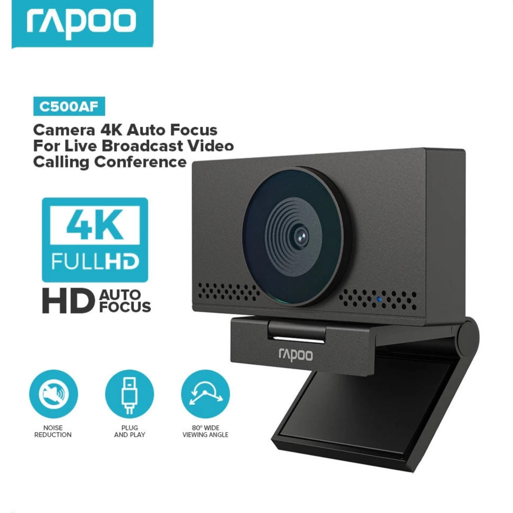 พร้อมส่ง Rapoo C500AF web Camera กล้อง 4K โฟกัสอัตโนมัติ 60Frames ปรับ ...