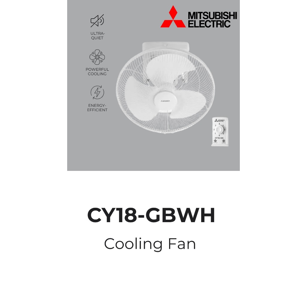 พัดลมโคจร 18 นิ้ว MITSUBISHI ELECTRIC รุ่น CY18-GB WH สีขาว | Shopee ...
