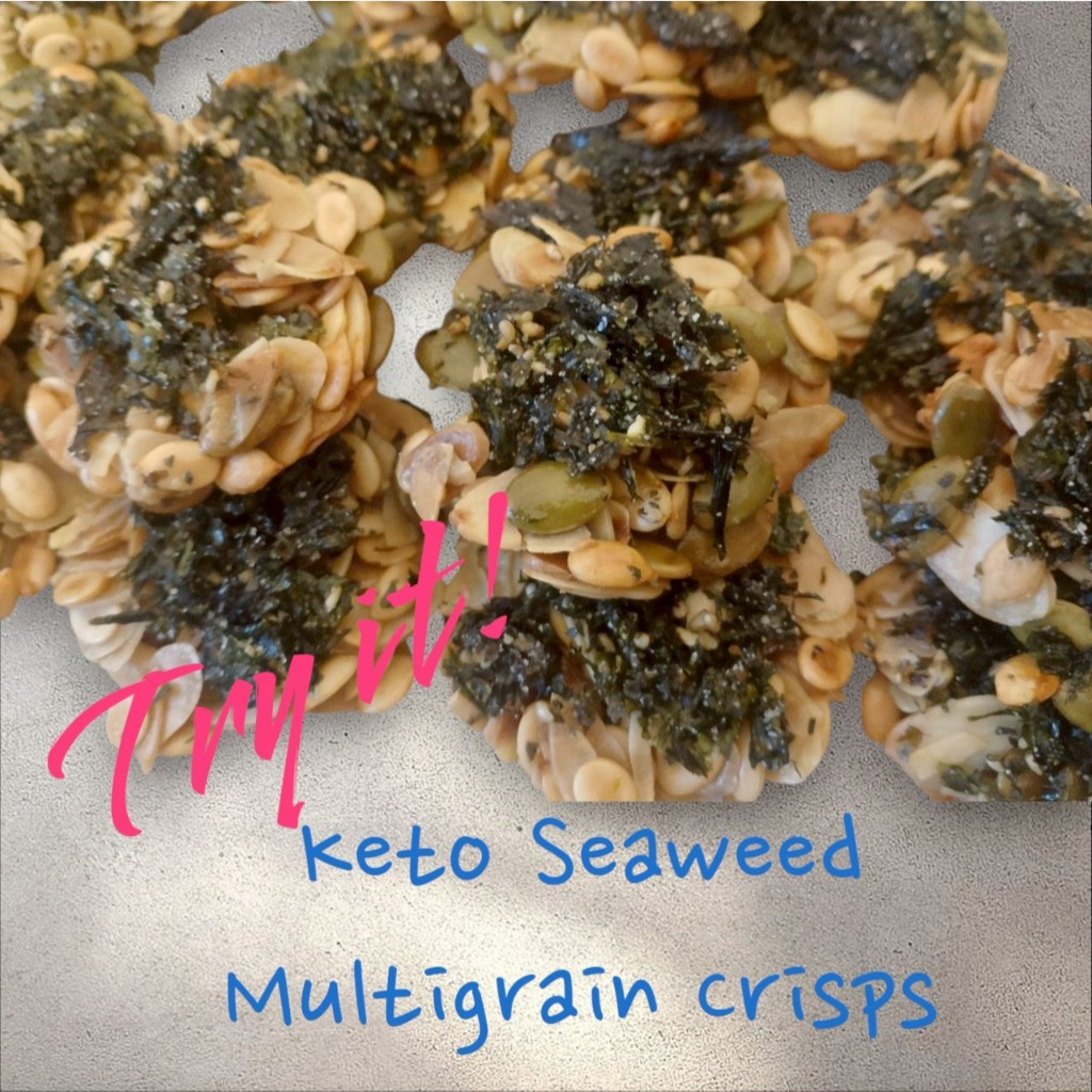 คีโตคุกกี้ธัญพืชสาหร่าย KETO Seaweed Multigrain Crispy Cookies (สูตรคี ...