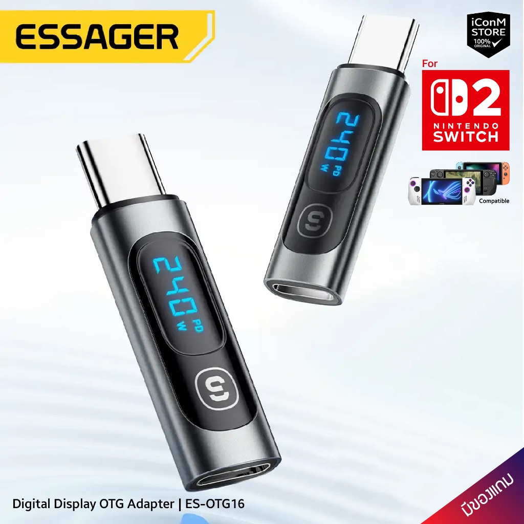 [ส่งทันที] ESSAGER - Digital Display OTG Adapter Type C อะแดปเตอร์วัด ...