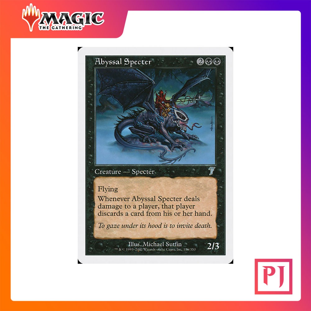 [MTG] Abyssal Specter [7TH] [BLACK] [UNCOM] [NORMAL] [ENG] (การ์ดเมจิค ...