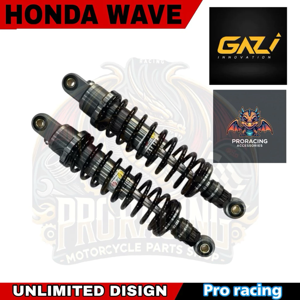 โช้คหลังแก๊สแท้ GAZI SUPREME RX WAVE 320mm/300mm 4 สี รูปที่ 3