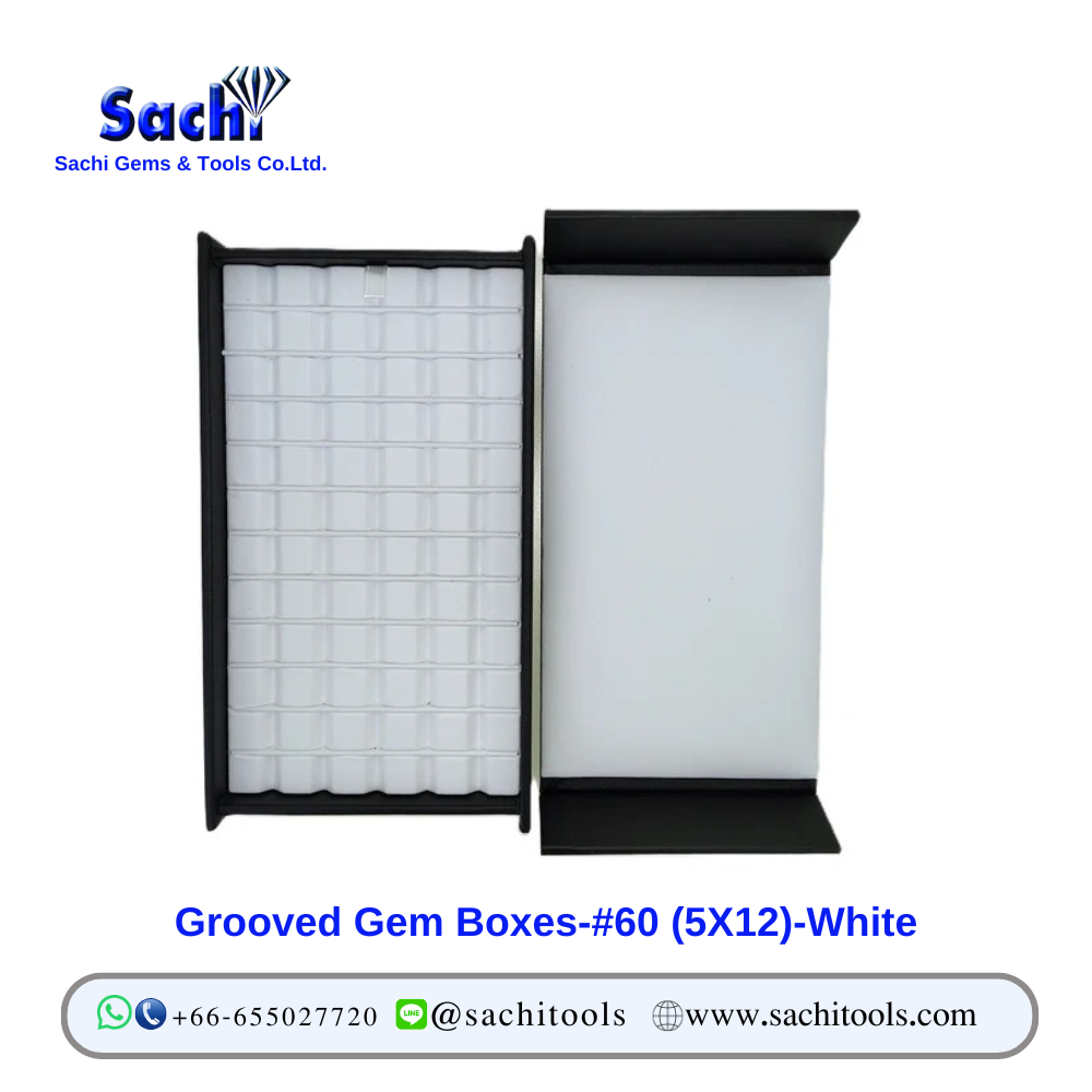 Grooved Gem Boxes-#60 (5X12)-White display sachitools | Shopee Thailand
