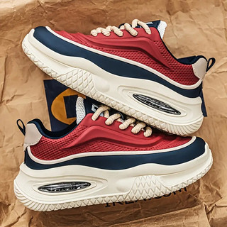 👟 รองเท้าผ้าใบลำลอง สีแดง พื้นหนารองรับแรงกระแทก ทนทาน ดีไซน์สปอร์ต พร้อมลุยทุกเส้นทาง (พร้อมส่ง)