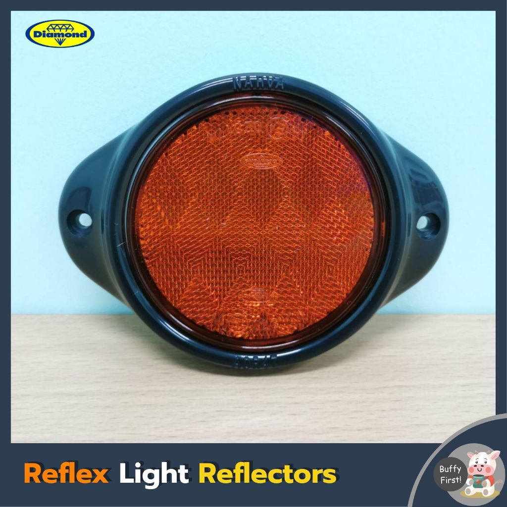 ไฟตราเพชร 01-721 Reflective Reflector for Trailers and Trucks, Amber ...