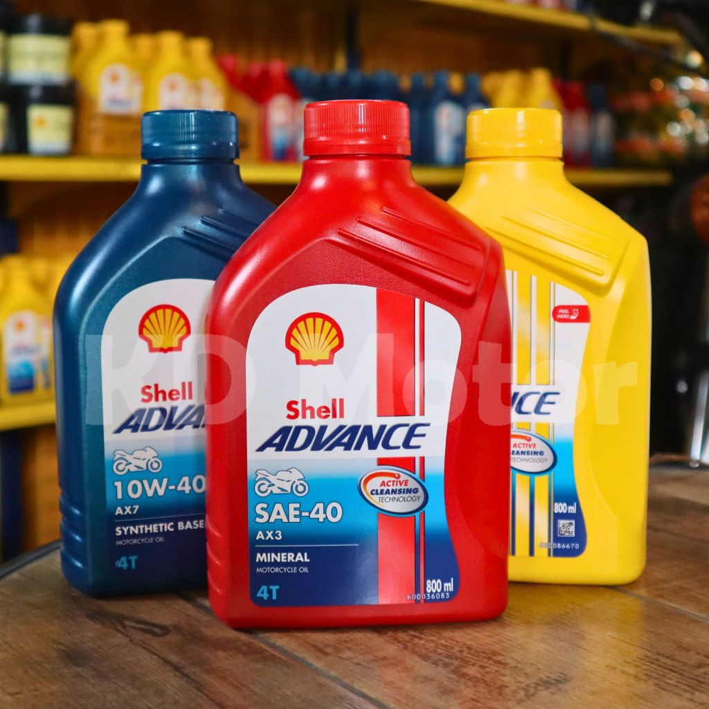 น้ำมันเครื่องมอเตอร์ไซค์เกียร์ธรรมดา Shell AX3 /AX5 /AX7 800 ml ...