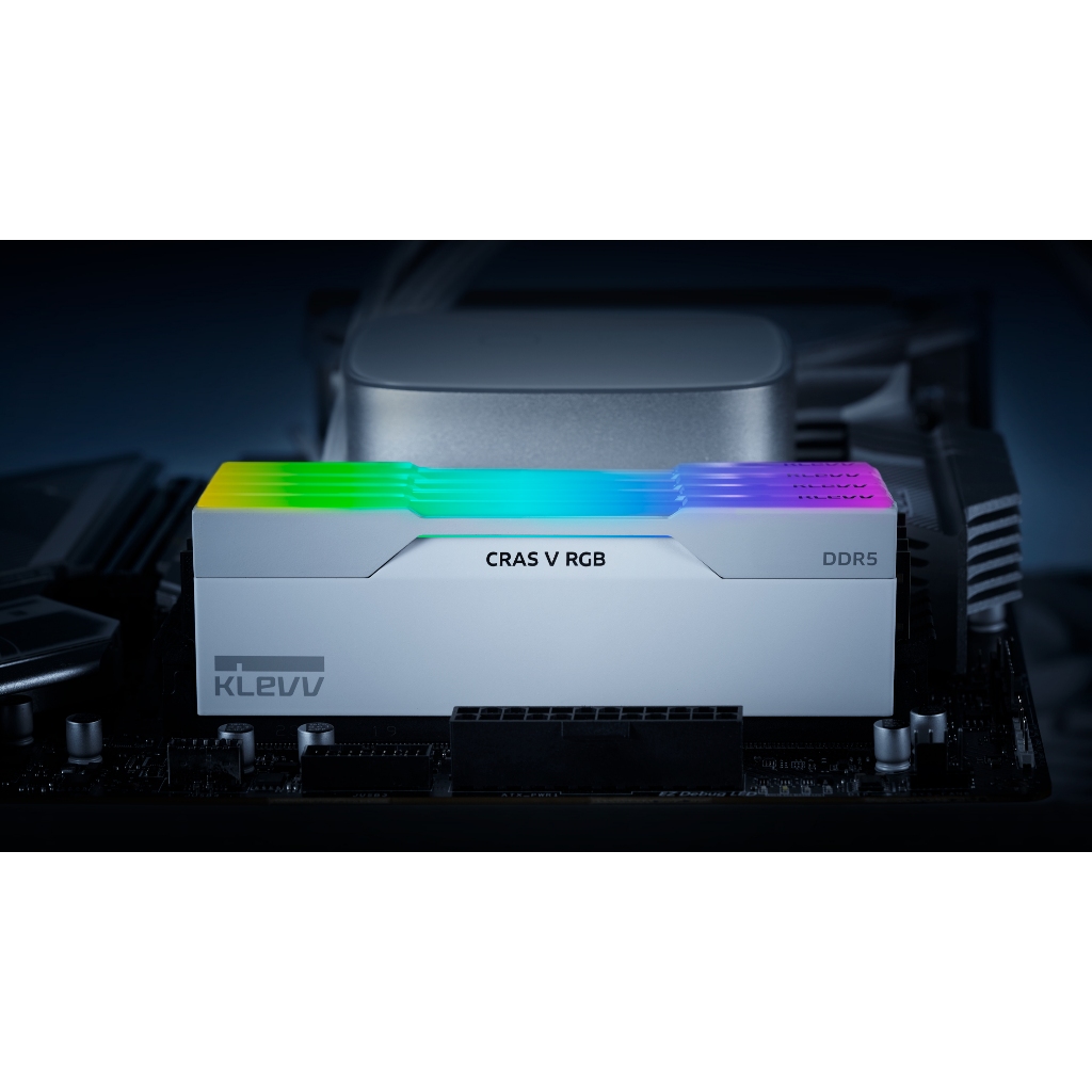 KLEVV CRAS V RGB DDR5 Gaming OC Memory - 32GB (16GBx2) 6400MHz White ...