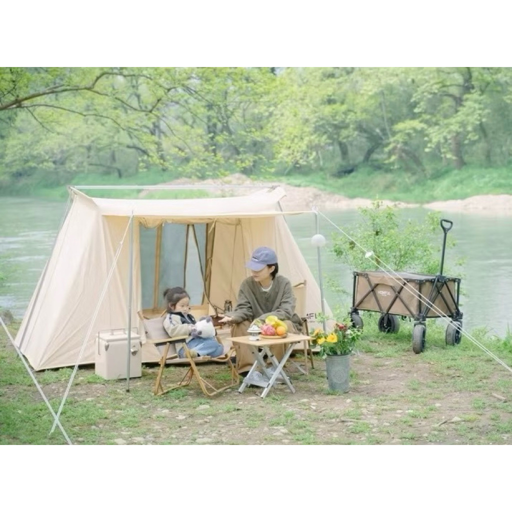 Homful Spring Cotton Canvas Tent TC 3P (เสาอลูมิเนียม) ขนาด8.5 x 6ft ...